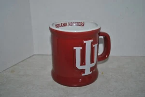 VTG NEW INDIANA HOOSIERS Mug Red 3D Collegiate Licensed Stoneware Ceramic - Picture 1 of 2