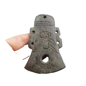 Jade antiguo chino, cultura Hongshan, coleccionables, imán negro, hacha rara, colgante G62 - Imagen 1 de 5