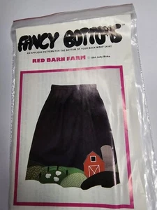 Ausgefallene Unterteile rot Scheune Bauernhof Applikation Muster Vintage 1984 unbenutzt - QP4 - Bild 1 von 3