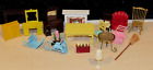 Vintage RENWAL SUPERIOR Doll House Furniture 18 Piece Lot w/Plastic,wood, metal