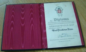Diploma de escuela secundaria West Hartford CT 1935 graduado y anciano - Imagen 1 de 3