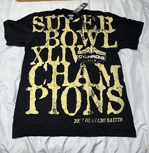 NWT  New Orleans SAINTS  Super Bowl XLIV Champions Reebok Sideline T Shirt Large - Picture 1 of 7
