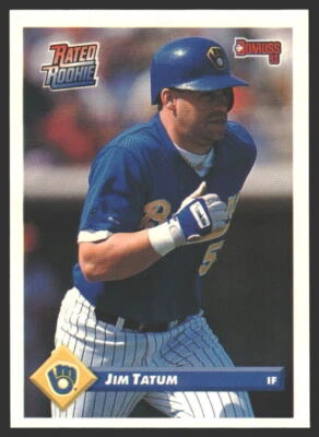 Jim Tatum #341 1993 Donruss Milwaukee BrewersRC Rookie - Image 1 of 2