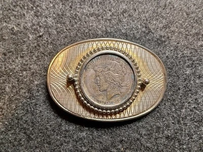 Vintage Authentic 'Liberty Peace 1922 Silver Dollar' Belt Buckle - Image 1 of 3