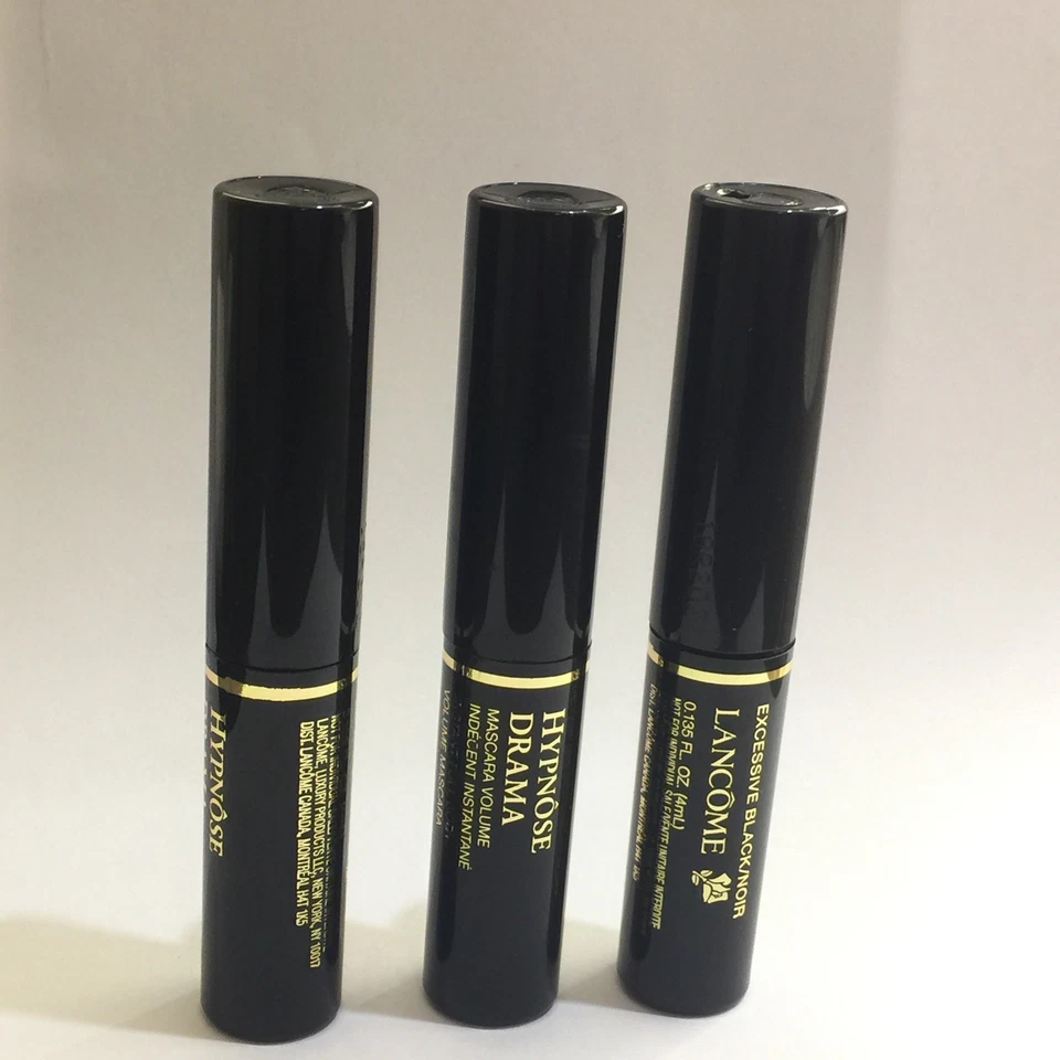 5 Máscara de pestañas Lancome Hypnose Drama negra .135 oz de viaje NUEVO lote de 5 FRESCA Foto 1 de 4