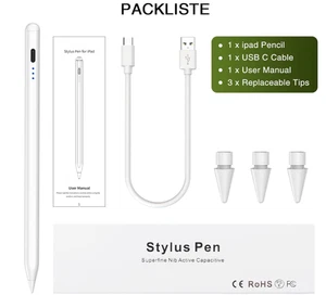 Stylus Pen für iPad 2018-2025, Schnellladen Magnetstift (1. Generation)... - Bild 1 von 7