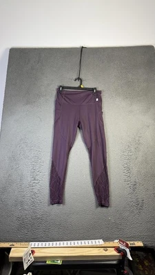 Marika Leggings Womens Large Purple Mesh High Rise Yoga Pants Stretch Pockets - Image 1 of 4