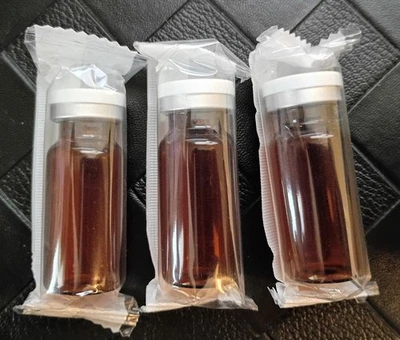 3x Sterile Empty Vials 10ml Amber Capped Self-Healing Individually Wrapped - Image 1 of 2