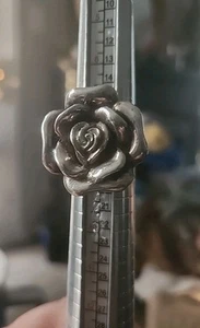 Großer Mexiko 925 Sterling ROSE Blume Ring Statement/Cocktail Gr. 8 - Bild 1 von 12