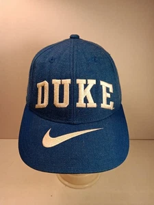 Vintage Duke Blue Devils Nike Stickerei Block Buchstabe Mütze M/L Acryl und Wolle blau - Bild 1 von 14