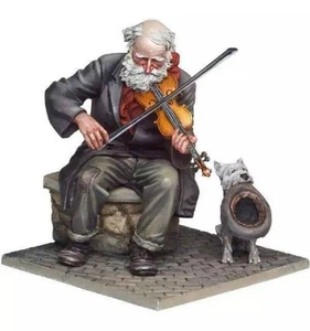 1/32 54mm Resin Model Kit Poor Violinist with a Dog Unpainted - Picture 1 of 1