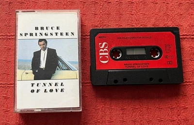 BRUCE SPRINGSTEEN - UK CASSETTE TAPE WITH PAPER LABELS - TUNNEL OF LOVE - Image 1 of 4