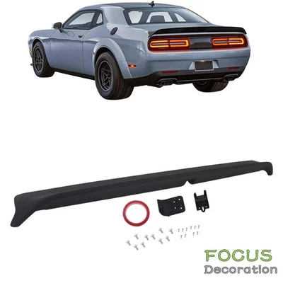 Tapa alerón trasero estilo Hellcat negro para Dodge Challenger 2015-2024 Foto 1 de 4