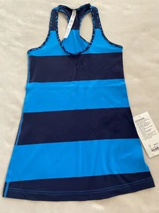 Lululemon cooler Racerback Größe 6 Seawheeze 2015 klassische Streifen blau - Bild 1 von 9