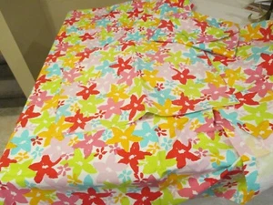 Design Ideas Cotton Place Mats Set 6 & Tablecloth 52" Square Bright Flowers New - Picture 1 of 5