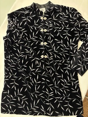 Chaqueta Retro JBS Estilo Nehru Talla 16 Formal Pana Metal Hoja Palanca Cierre Larga Foto 1 de 4