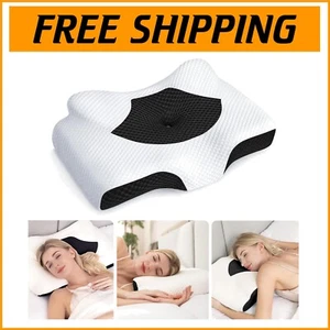 Cooling Odorless Memory Foam Cervical Pillow - Support for Side & Back Sleepers - Picture 1 of 9