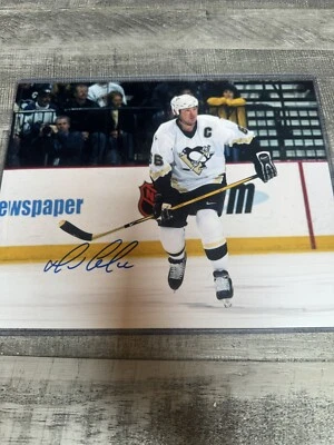 Fotografía 8x10 autografiada firmada por Mario Lemieux automática con certificado de autenticidad Pittsburgh Penguins Foto 1 de 3