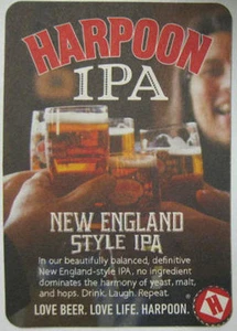 HARPOON IPA, NEW ENGLAND IPA Bier UNTERSETZER, Passepartout, Boston, Massachusetts & Vermont - Bild 1 von 2