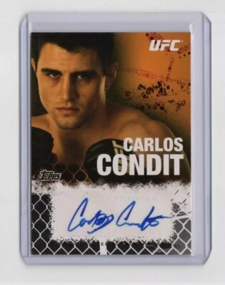 2010 Topps UFC Carlos Condit Rookie Auto Black Onyx 1st Autograph /88 #FA-CC - Image 1 of 2