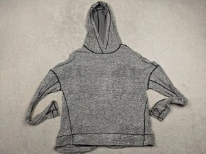 Lululemon Squad Goals Hoodie Womens 8 Zebra Gray Pullover Thumb Holes Zip Pocket - Picture 1 of 10