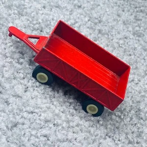 Tootsie Toy Red Metal Farm Wagon Trailer Miniature Diecast Barn Work Vintage - Picture 1 of 23