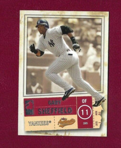 2005 Fleer Authentix #62 Gary Sheffield New York Yankees Baseball Card