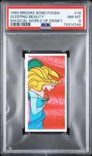 1989 SLEEPING BEAUTY Brooke Bond Foods MAGICAL WORLD OF DISNEY #18 PSA 8 NM-MT