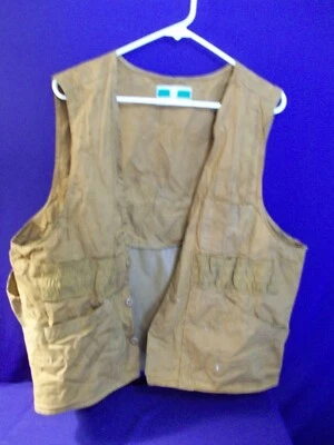 Game Winner  Vest Mens XL Extra Large Stone Brown Shooting Hunting SOME WEAR - Image 1 of 3