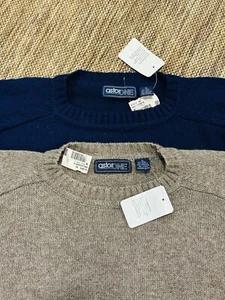NEW OLD STOCK Vintage ASTOR ONE Sweater Lot XL Mens Fishermen WOOL Knit 80s - Picture 1 of 15
