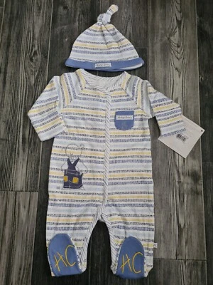 Новый с ярлыками Humphreys угловой мальчиков Newbaby 10 фунтов Babygrow и шляпа ребенка душа подарок - Изображение 1 из 4