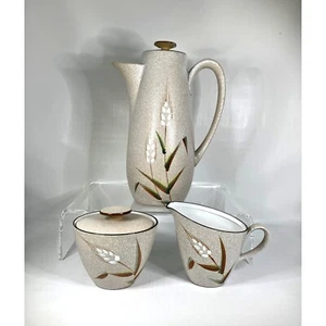 UCAGCO Wild Rice Coffee Set Vintage Mid Century Modern Stoneware Made Japan - Picture 1 of 11