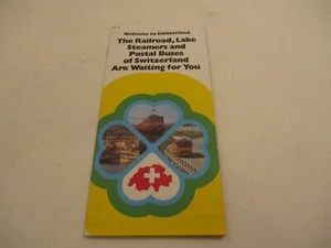 Vintage 1978 Swiss Federal Railways Brochure Map Railroad Train Bus Lake Steamer - Picture 1 of 6
