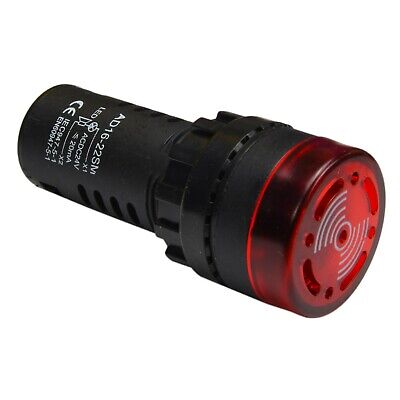 (2 PCs) 24V AC/DC (22mm RED) LED Flashing Buzzer Alarm Signal Light AD16-22SM • 8.95$