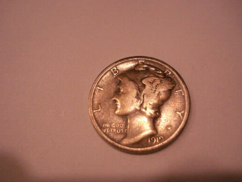 1919-MERCURY DIME-F-895 Cover