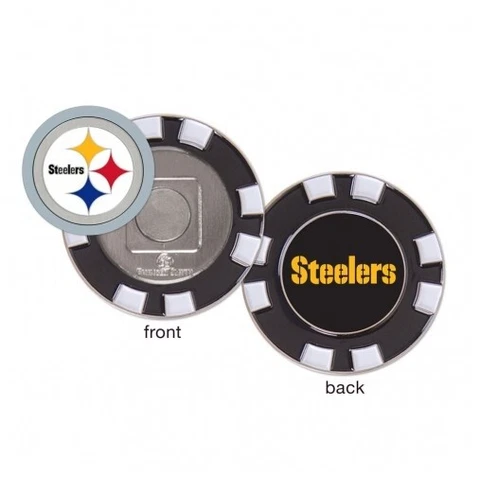 Pittsburgh Steelers Poker Chip Golf Ball Marker Cover