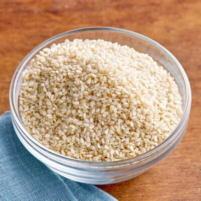 White Sesame Seeds Hulled Raw 100% Pure Natural Non-GMO, Kosher, Vegan Bulk - Image 1 of 4