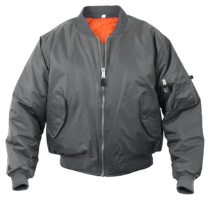 Rothco MA-1 Flight Jacket - Gun Metal Grey - Picture 1 of 4