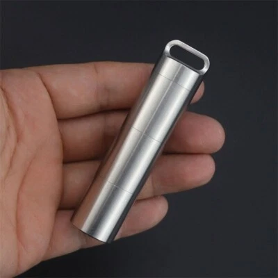 Waterproof Subpackage Pill Case Sealed Container Survival Box Key chain Outdoor - Image 1 of 4