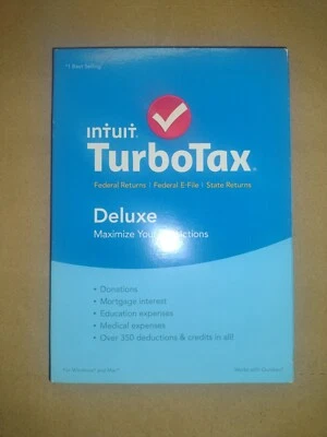 2015 Intuit Turbotax Deluxe Minimize Your Deductions Federal/State Returns - Image 1 of 3