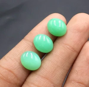 Natural Chrysoprase Cabochon 11.80 Crt 11x9 mm Oval Chrysoprase Green Stone - Picture 1 of 4