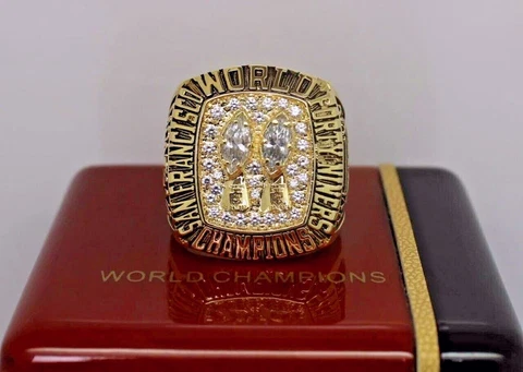 1984 San Francisco 49ers Joe Montana #16 Ring Forty Niners World Champions Cover