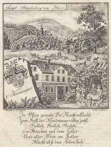 Stecklenberg u. Lauenburg Original Federlithografie Walde 1830 - Bild 1 von 1