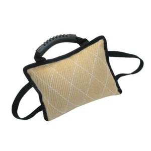 3 Handles Pet Bite Interactive Toys Jute Bite Pillow - Picture 1 of 11
