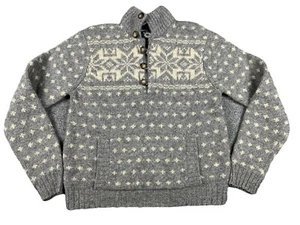 Vintage Abercrombie & Fitch Ski Sweater Mens Wool Nordic Y2K Muscle Fit Size L - Picture 1 of 8
