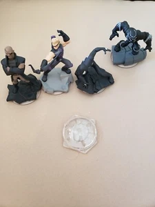 Disney Infinity Characters Haweye, Black Symbiote, Black Panther, Nick Fury - Picture 1 of 11