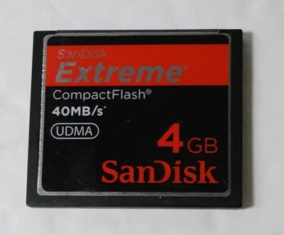 SanDisk Extreme 4GB 40MB/s Compact Flash CF Tested Erased - Image 1 of 2