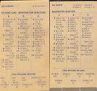 1950 WASHINGTON SENATORS, STRAT-O-MATIC Baseball, ADV, NEAR MINT, 24 cards