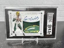 2016 National Treasures Carsen Wentz Collegiate Auto SGC 9.5 Rookie Rc RPA /10