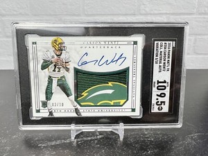 2016 National Treasures Carsen Wentz Collegiate Auto SGC 9.5 Rookie Rc RPA /10